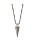 Chisel brushed Arrow Head Pendant on a Box Chain Necklace