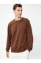 4WAM70127MK Koton Erkek Sweat KAHVERENGİ