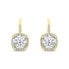 Charming gold-plated earrings with zircons EA122Y