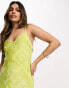 AllSaints Bryony Estrella satin midi dress in lime Zitronenschalengelb, 36 - фото #3