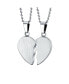 Фото #3 товара Bling Jewelry personalized BFF Mother Daughter Breakable Split 2 pcs Set Broken Heart Break Apart Puzzle Pendant Necklace Women For Mom Silver Tone Stainless Steel