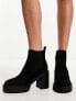 ASOS DESIGN Elma heeled chunky chelsea boots in black