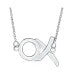 ფოტო #3 პროდუქტის Minimalist Hugs And Kisses XO Station Pendant Necklace For Women For .925 Sterling Silver With Chain