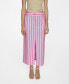 ფოტო #1 პროდუქტის Women's Slit Striped Skirt