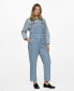 ფოტო #1 პროდუქტის Women's Maternity Denim Dungarees