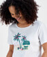 Фото #3 товара Women's Holiday Lane Tiki Christmas Tee, Created for Macy's