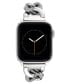 Фото #1 товара Ремешок для часов Anne Klein серебристый с алюминиевой цепью и кристаллами, Совместим с Apple Watch 38/40/41 мм