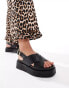 ASOS DESIGN Frosty chunky two-part sandals in black Черный, 39 - фото #2