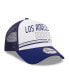 Фото #2 товара Men's White, Royal Los Angeles Dodgers Stacked A-Frame Trucker 9FORTY Adjustable Hat