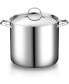 Фото #1 товара 20-Quart 18/10 Stainless Steel Classic Deep Cooking Pot Canning Stockpot with Stainless Steel Lid, Silver
