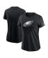 ფოტო #1 პროდუქტის Women's Black Philadelphia Eagles Primary Logo T-Shirt