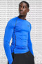 Фото #1 товара Pro Dri Fit Men's Tight Fit Top Slim Fit Uzun Kollu Sweatshirt Body Sax Mavi