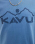 Kavu heritage front logo t-shirt in blue