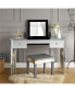 Фото #7 товара Louisa Mirrored 2-Drawer Makeup Vanity Table