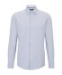 Men's Structured Performance-Stretch Fabric Slim-Fit Dress Shirt