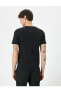 4sam10035hk 999 Siyah Erkek Pamuk Jersey Kısa Kollu Basic T-shirt