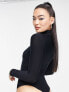 Commando turtleneck bodysuit in black