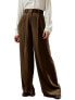 Фото #1 товара High-Waisted Wide Leg Dense Silk Pants for Women