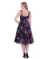 Women's Floral Print Sleeveless Fit & Flare Dress