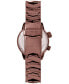 ფოტო #2 პროდუქტის Women's Elise Swiss Tri-Time Bronze Ion-Plated Stainless Steel Bracelet Watch 33mm