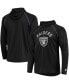 ფოტო #1 პროდუქტის Men's Black Las Vegas Raiders Raglan Long Sleeve Hoodie T-shirt