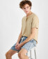 Фото #1 товара Men's Short-Sleeve Henley Shirt