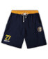 Фото #1 товара Men's Jamal Murray Navy Denver Nuggets Big and Tall French Terry Name and Number Shorts