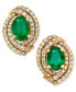 ფოტო #1 პროდუქტის Ruby (1-1/2 ct. t.w.) and Diamond (5/8 ct. t.w.) Stud Earrings in 14k Gold (Also Available in Emerald)