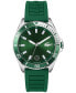 ფოტო #1 პროდუქტის Men's Tiebreaker Green Silicone Strap Watch 43mm