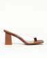 ფოტო #2 პროდუქტის Women's Zerlina Lucite Strap Block Heels Thong Dress Sandals - Extended sizes 10-14