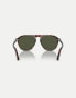 Фото #4 товара Persol po3302s pilot sunglasses in tortoise with green lens in dark brown