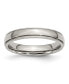 Фото #1 товара Stainless Steel Polished 4mm Grooved and Beaded Band Ring