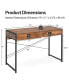 Computer Desk Metal Frame Study Table Home Office Workstation