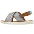 Фото #3 товара TOMS Viv Glitter Toddler Girls Size 4 M Casual Sandals 10011511