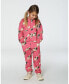 Фото #3 товара Toddler Girls Fleece Sweatpants Magenta Printed Pug - Toddler|Child