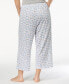 Womens Plus Size Sleepwell Printed Knit Capri Pajama Pant made with Temperature Regulating Technology