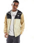 The North Face Cyclone hooded logo jacket beige and black