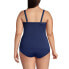 Фото #7 товара Plus Size Chlorine Resistant Bandeau Tankini Swimsuit Top with Removable Adjustable Straps