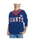 Women's Royal New York Giants Heidi V-Neck Pullover Sweatshirt