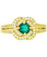 Cubic Zirconia Knot Ring in 14k Gold-Plated Sterling Silver