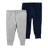 Фото #1 товара 2-Pack Carter's Child of Mine Baby Boy Pant 6-9 Months Navy/Gray 100% Cotton