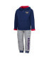 Фото #3 товара Toddler Boys Navy and Heathered Gray Arizona Wildcats Poppies Pullover Hoodie and Sweatpants Set