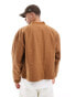 ASOS DESIGN boxy oversized washed coach jacket in tan