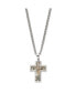 Printed Hunting Camo Under Rubber Cross Pendant Curb Chain Necklace