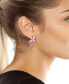 Faux Stone Ballet Slipper Drop Earrings