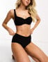 Фото #1 товара & Other Stories textured short bikini bottoms in black