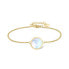 Decent Mop Coin Gold Plated Mother of Pearl Bracelet TJ-0435-B-21