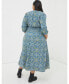 ფოტო #2 პროდუქტის Women's Plus Size Rene Aztec Texture Midi Dress