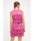 ფოტო #4 პროდუქტის Women's Tiered Suede Fringe Mini Dress