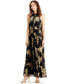 Фото #1 товара Petite Pleated Gold-Print Gown